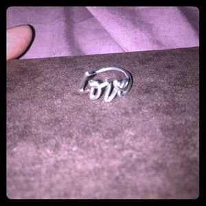 PalomaPicasso “Tiffany’s” LOVE Script Silver Ring